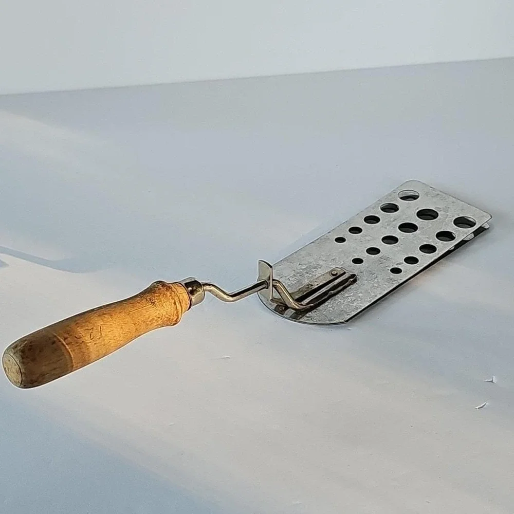 Vtg Retro Triple Spatula Expandable 3 Blade Wide Flip Rare USA Wood Handle 1951